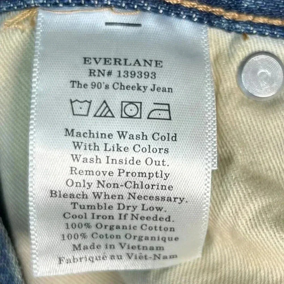 Everlane The 90’s Cheeky Jean Size 27 Regular High Rise Casual Denim - Picture 11 of 11